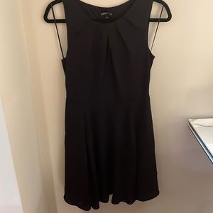 Express | purple professional dress with chest keyhole cutout